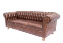 Ver imagem 1 de Sofá Chesterfield Luiz XV 1,80cm Corano Marrom sala de estar/recepção/ barbearia
