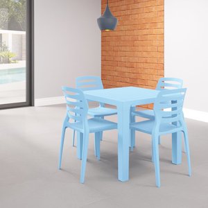 Mesa Niala Quadrada Adulta Tampo Plástico
