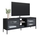 Ver imagem 5 de Rack para TV até 65 Polegadas 180cm 2 Portas e 3 Prateleiras Euforia Yescasa Preto