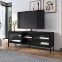 Ver imagem 1 de Rack para TV até 65 Polegadas 180cm 2 Portas e 3 Prateleiras Euforia Yescasa Preto