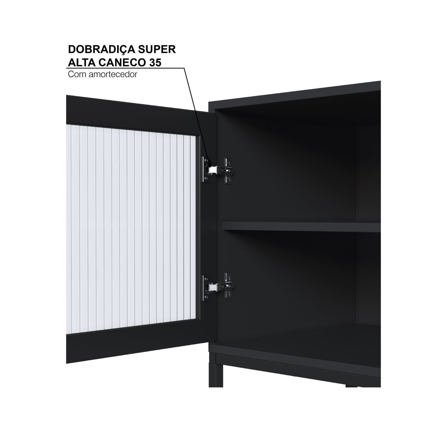 Rack para TV até 65 Polegadas com 2 Portas e 3 Prateleiras Euforia Yescasa - 9