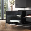 Ver imagem 7 de Rack para TV até 65 Polegadas 180cm 2 Portas e 3 Prateleiras Euforia Yescasa Preto