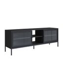 Ver imagem 2 de Rack para TV até 65 Polegadas 180cm 2 Portas e 3 Prateleiras Euforia Yescasa Preto