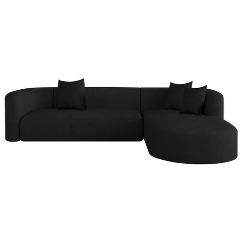 Sofá Modular Celinne Luxuoso Sala de Estar Decoração Luxo 265cm Suede
