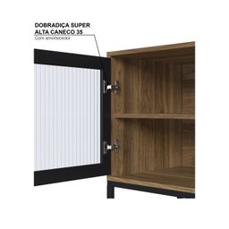 Rack para TV até 65 Polegadas com 2 Portas e 3 Prateleiras Euforia Yescasa - 8