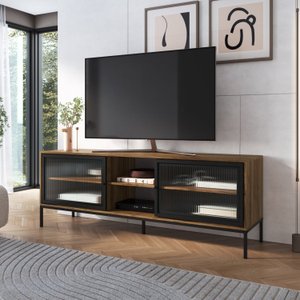Rack para TV até 65 Polegadas com 2 Portas e 3 Prateleiras Euforia Yescasa