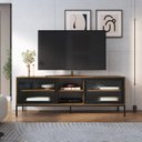 Ver imagem 7 de Rack para TV até 65 Polegadas 180cm 2 Portas e 3 Prateleiras Euforia Yescasa Preto
