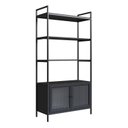 Ver imagem 2 de Estante Biblioteca com 2 Portas e 3 Prateleiras Euforia  Yescasa