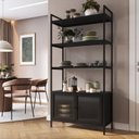 Ver imagem 1 de Estante Biblioteca com 2 Portas e 3 Prateleiras Euforia  Yescasa