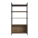 Ver imagem 4 de Estante Biblioteca com 2 Portas e 3 Prateleiras Euforia Yescasa Preto/Noce Oro