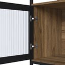 Ver imagem 6 de Estante Biblioteca com 2 Portas e 3 Prateleiras Euforia Yescasa Preto/Noce Oro