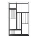 Ver imagem 2 de Estante de Livros Industrial Aço 122CMX202CM 5 Prateleiras Málaga Yescasa Preto