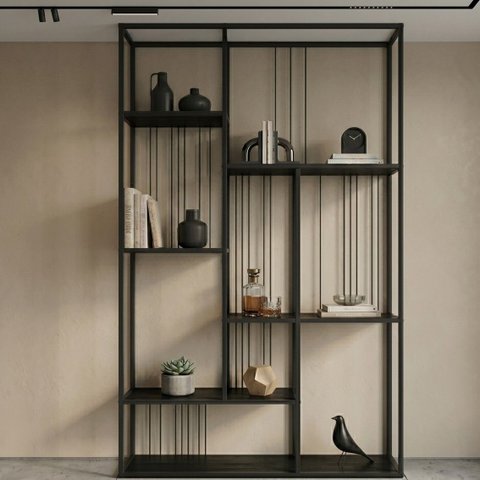 Estante de Livros Industrial Aço 122cmx202cm 5 Prateleiras Málaga YesCasa