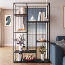 Ver imagem 7 de Estante de Livros Industrial Aço 122CMX202CM 5 Prateleiras Málaga Yescasa Preto