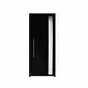 Ver imagem 1 de Porta Lambril C/Visor e Puxador Alumínio 2.10 x 0.80 Preto Esquerda - Hale
