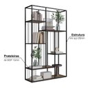 Ver imagem 6 de Estante para Livros 5 Prateleiras 202cmx122cm Málaga Yescasa