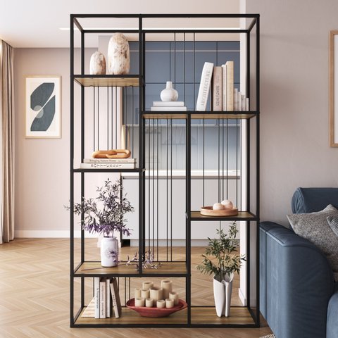 Estante para Livros 5 Prateleiras 202cmx122cm Málaga Yescasa