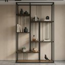 Ver imagem 1 de Estante de Livros Industrial Aço 122CMX202CM 5 Prateleiras Málaga Yescasa Marrom