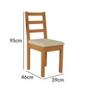 Ver imagem 4 de Conjunto Mesa de Jantar Texas Oitavada 104cm com 4 Cadeiras Estofadas Verona Madeira Maciça