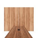 Ver imagem 5 de Mesa Escritório 2,70m 2 Cx de Tomada e Painel de Tv Duplo F5 Cor:nogal com Preto