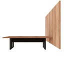Ver imagem 4 de Mesa Escritório 2,70m 2 Cx de Tomada e Painel de Tv Duplo F5 Cor:nogal com Preto