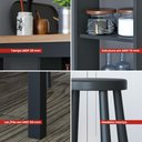 Ver imagem 6 de Bancada Cozinha Gourmet Ditália com 2 Banquetas Preto