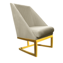 Ver imagem 2 de Kit 04 Cadeiras Para Sala de Jantar Ana Base de Ferro Veludo Bege D'Classe Decor