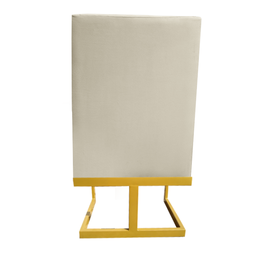 Kit 04 Cadeiras Para Sala de Jantar Ana Base de Ferro Veludo Bege D'Classe Decor - 4