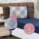 Ver imagem 2 de Jogo de Lençol Solteiro 2 Peças Estampado Urbe 200 Fios Floral Azul Casa Dona