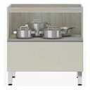 Ver imagem 2 de Balcão de Cozinha sem Tampo 80cm Misto 1 Porta Basculante e 1 Gavetão Lis Luciane Móveis