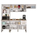 Ver imagem 4 de Cozinha Compacta Modulada 4 Peças 9 Portas 2 Gavetas Bella Branco