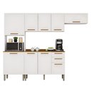 Ver imagem 2 de Cozinha Compacta Modulada 4 Peças 9 Portas 2 Gavetas Bella Branco