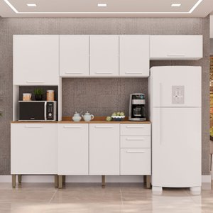 Cozinha Compacta 4 Peças 9 Portas 2 Gavetas Bella