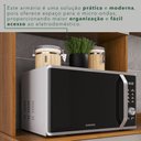 Ver mais imagens de Cozinha Compacta Modulada 4 Peças 9 Portas 2 Gavetas Bella Branco/Cinamomo/Off White