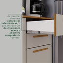 Ver imagem 6 de Cozinha Compacta Modulada 4 Peças 9 Portas 2 Gavetas Bella Branco/Cinamomo/Off White