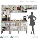 Ver imagem 5 de Cozinha Compacta Modulada 4 Peças 9 Portas 2 Gavetas Bella Branco