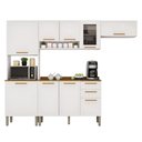 Ver imagem 2 de Cozinha Compacta Modulada 4 Peças 9 Portas 2 Gavetas Bella Branco