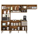 Ver imagem 4 de Cozinha Compacta Modulada 4 Peças 9 Portas 2 Gavetas Bella Branco/Cinamomo/Off White