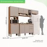 Cozinha Compacta 4 Peças 9 Portas 2 Gavetas Bella - 3