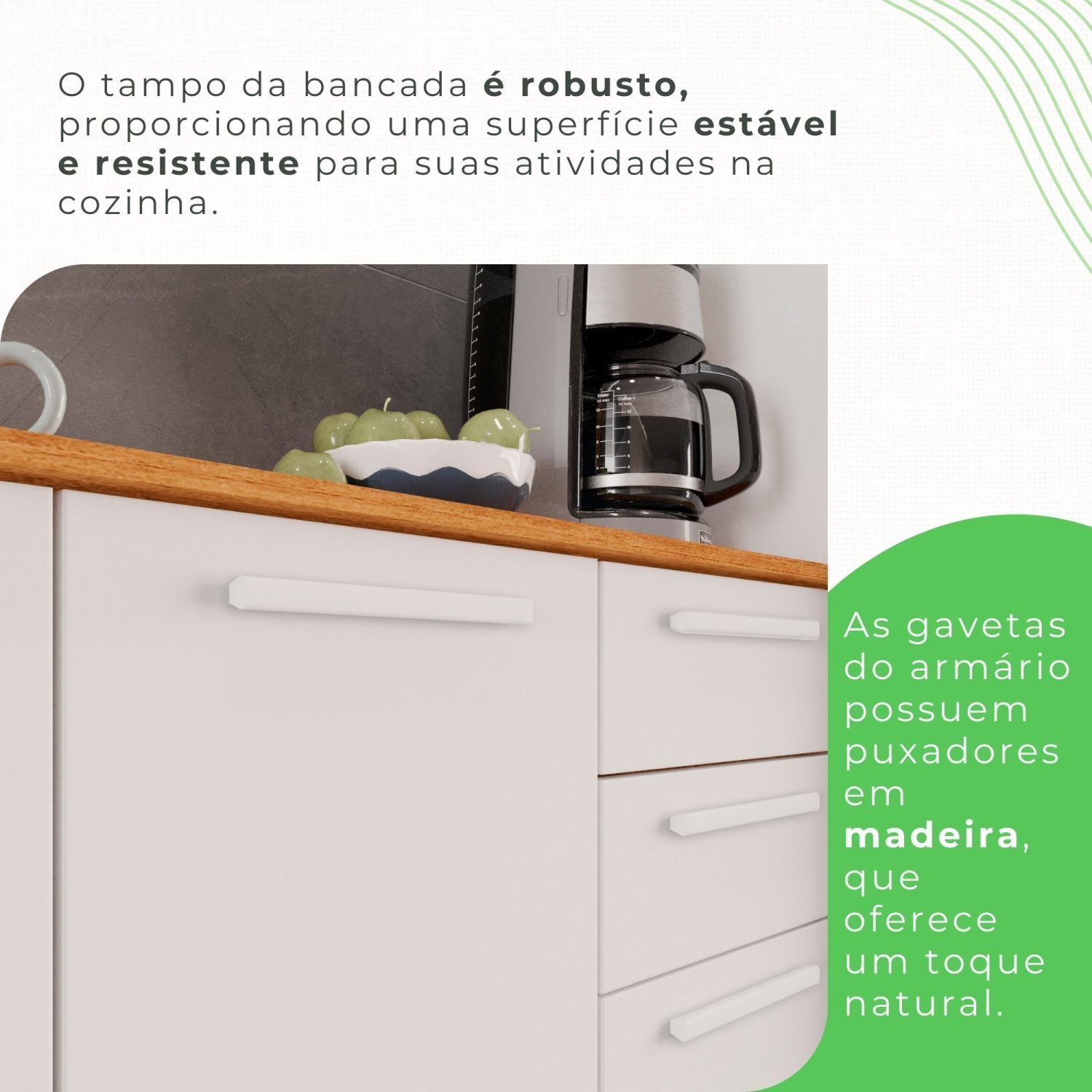 Cozinha Compacta 4 Peças 8 Portas 2 Gavetas Bella - 7