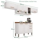 Ver imagem 3 de Cozinha Compacta 4 Peças 8 Portas 2 Gavetas Bella