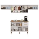 Ver imagem 4 de Cozinha Compacta Modulada 4 Peças 8 Portas 2 Gavetas Bella Branco