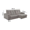 Ver imagem 6 de Sofá Dublin 02 Módulos de 100cm Br25cm Meu Sofá Online