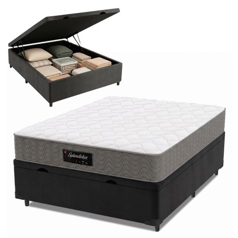 Cama Box Baú Colchão Casal Molas Ensacadas Splendido Munhoz