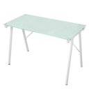 Ver imagem 1 de Escrivaninha Anm2004m Anima Office Tampo de Vidro Branco 113 X 58 Cm Base Metal Pintura Époxi