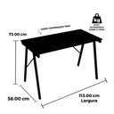 Ver imagem 3 de Escrivaninha Anm2004m Anima Office Tampo de Vidro Branco 113 X 58 Cm Base Metal Pintura Époxi
