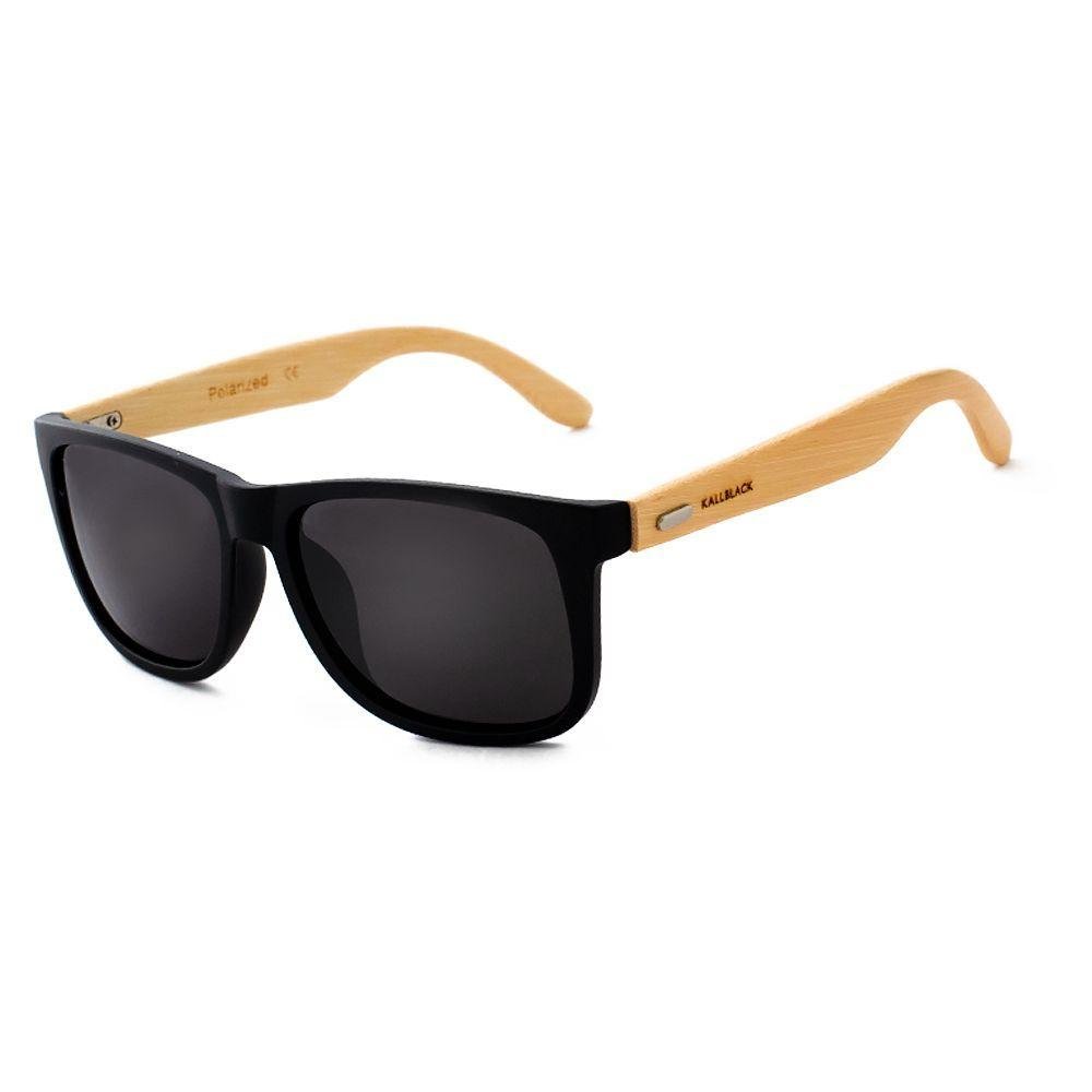 Óculos de Sol Masculino Bambu Kallblack Clássico Sm1391