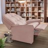 Poltrona Para Leitura Reclinável Suede Rose Eleonora Shop JM - 1