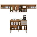 Ver imagem 4 de Cozinha Compacta Modulada 4 Peças 8 Portas 2 Gavetas Bella Branco/Cinamomo/Off White