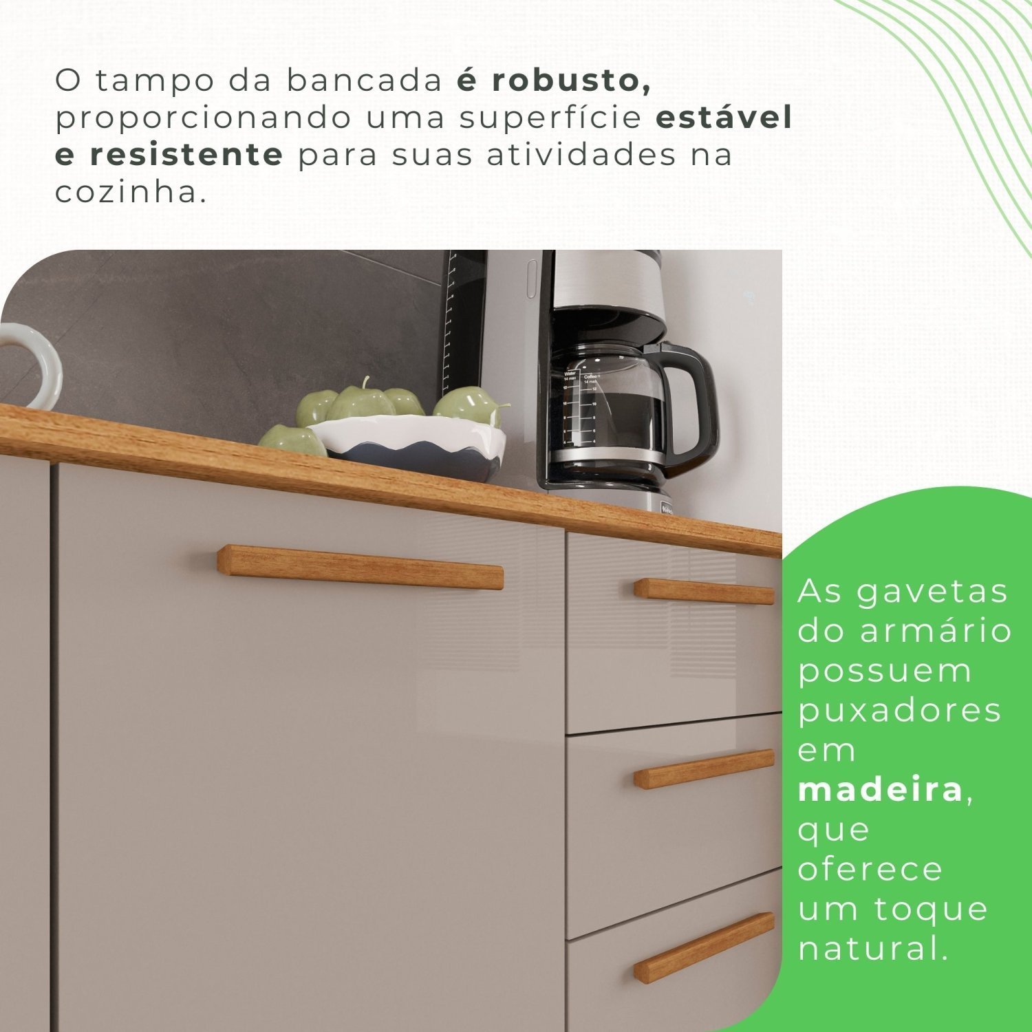 Cozinha Compacta 4 Peças 8 Portas 2 Gavetas Bella - 7